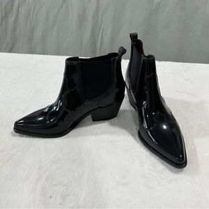 Sam Edelman Winona Western Rain boot goth vamp size 8 chic